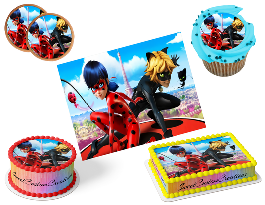 Miraculous Edible Image Frosting Sheet #16 (80+ sizes)