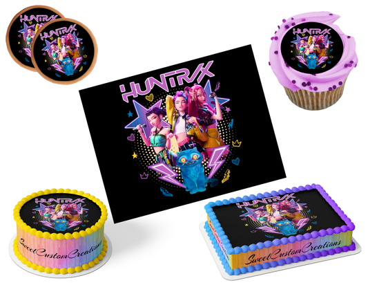 K-Pop Demon Hunters Edible Image Frosting Sheet #170 (80+ sizes)