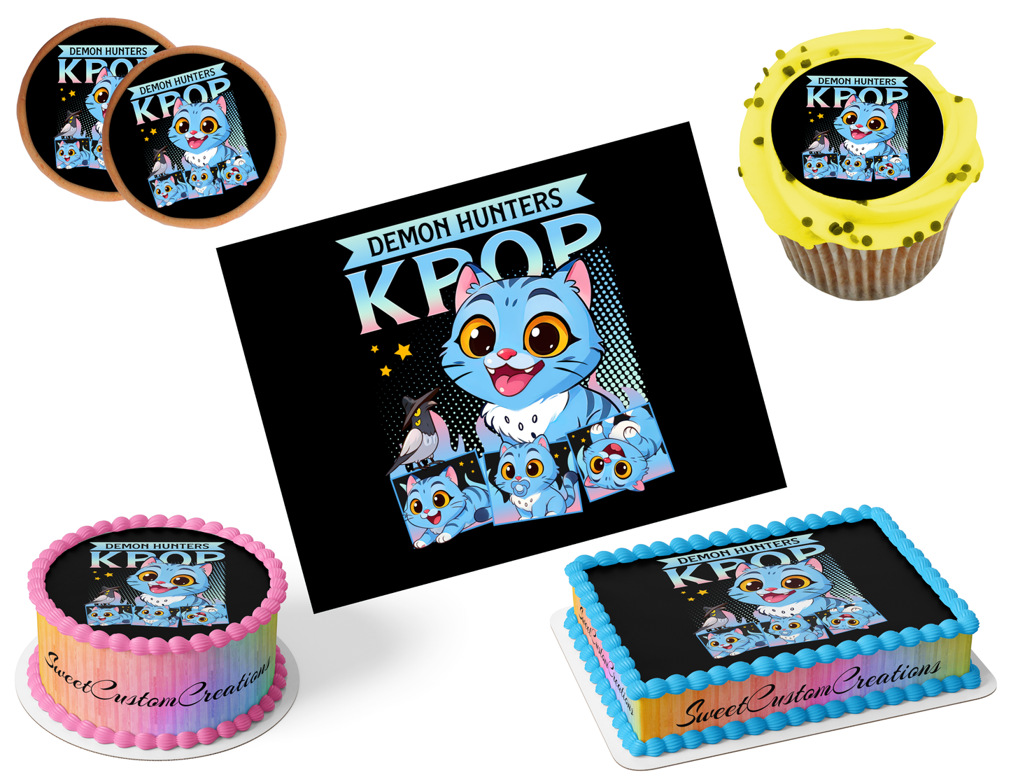 K-Pop Demon Hunters Edible Image Frosting Sheet #171 (80+ sizes)