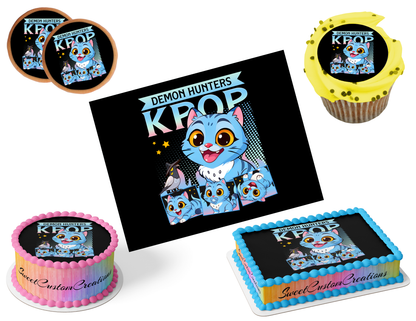 K-Pop Demon Hunters Edible Image Frosting Sheet #171 (80+ sizes)