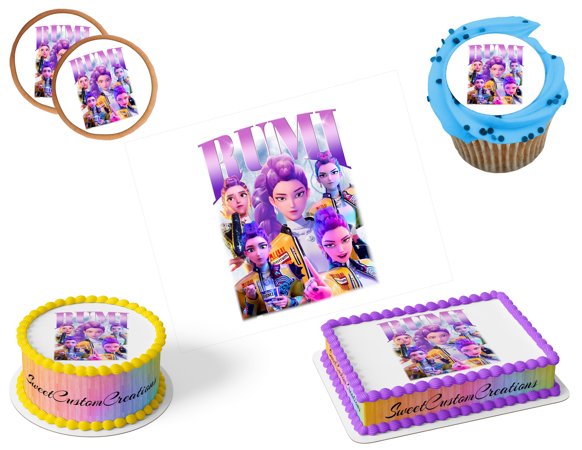 K-Pop Demon Hunters Edible Image Frosting Sheet #175 (80+ sizes)