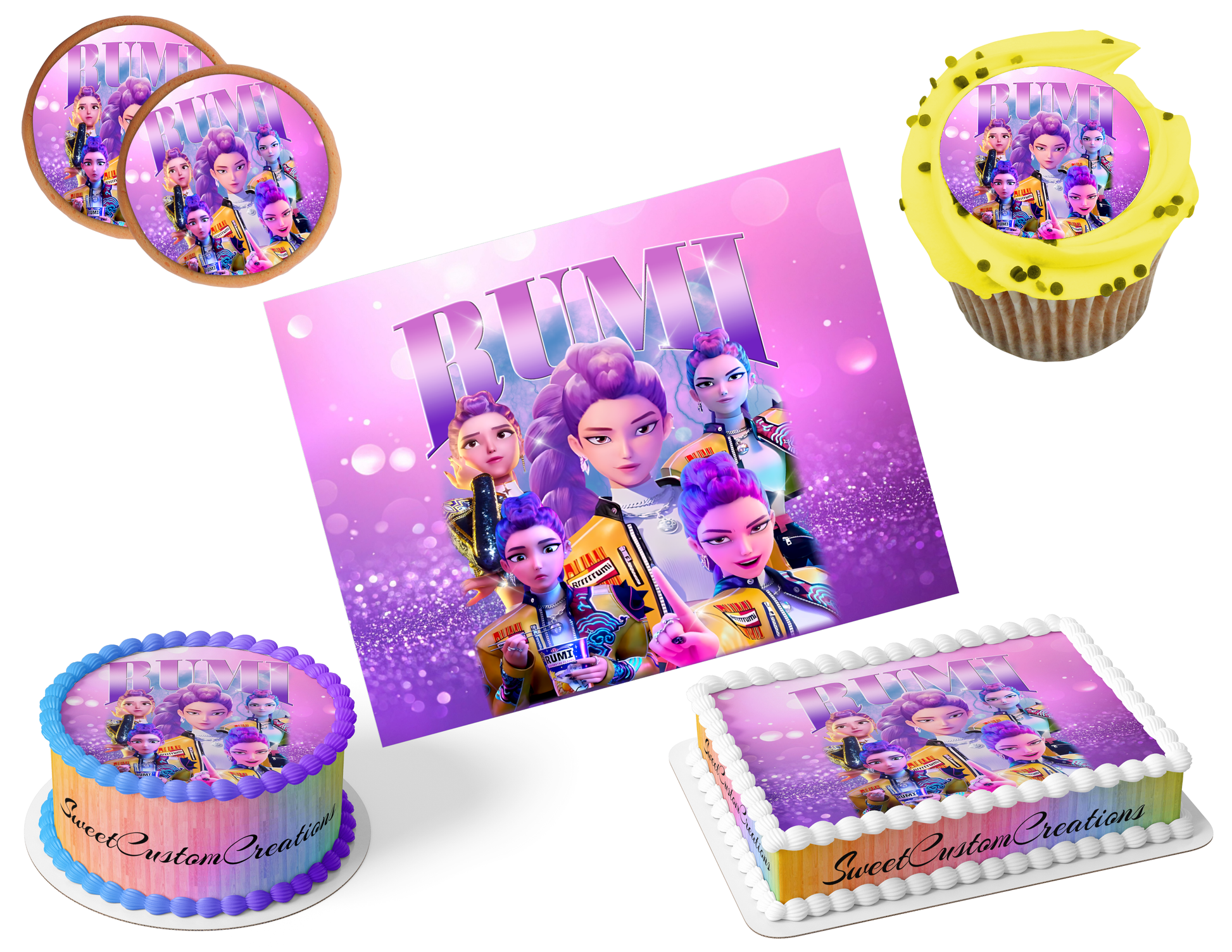 K-Pop Demon Hunters Edible Image Frosting Sheet #177 (80+ sizes)