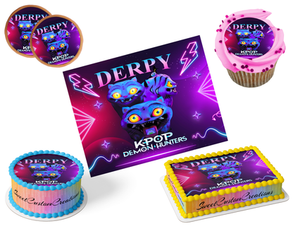K-Pop Demon Hunters Edible Image Frosting Sheet #178 (80+ sizes)