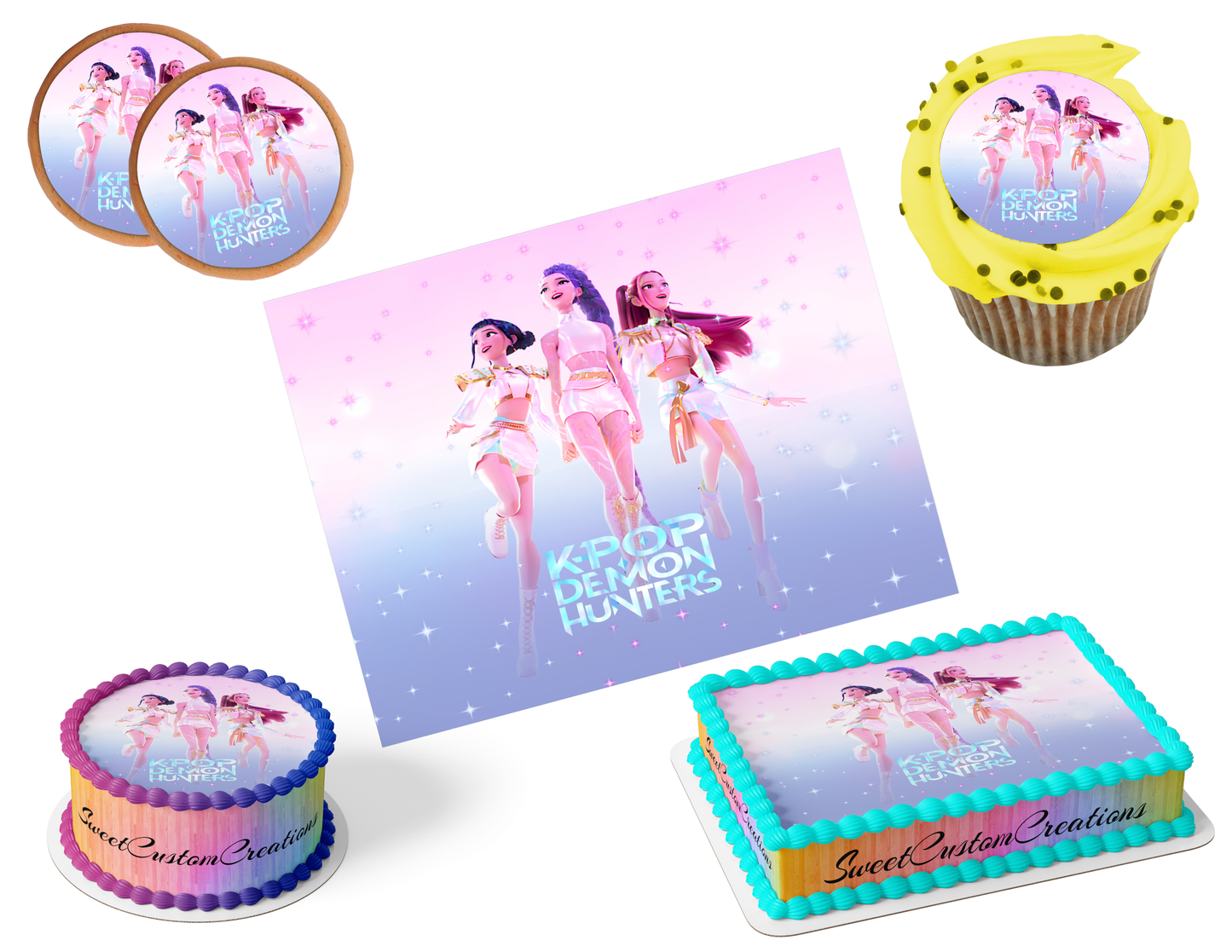 K-Pop Demon Hunters Edible Image Frosting Sheet #179 (80+ sizes)