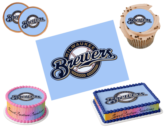 Milwaukee Brewers Edible Image Frosting Sheet #17 (80+ sizes)