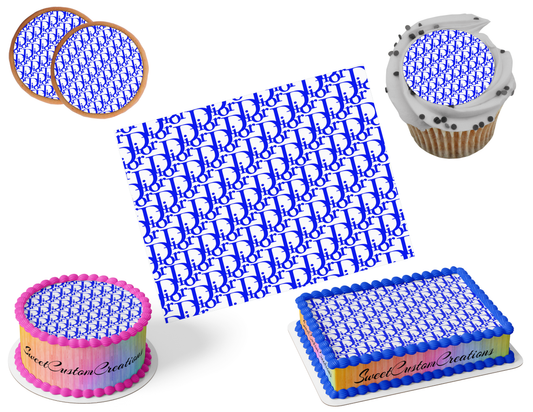 Christian Dior Edible Image Frosting Sheet #17 Topper (80+ sizes)