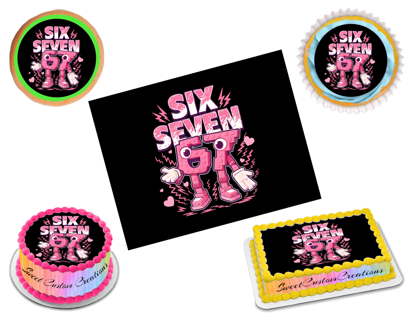 Italian Cartoon Brainrot Edible Image Frosting Sheet #17 (80+ sizes)