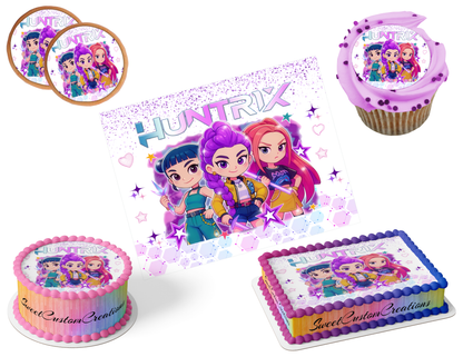 K-Pop Demon Hunters Edible Image Frosting Sheet #17 (80+ sizes)