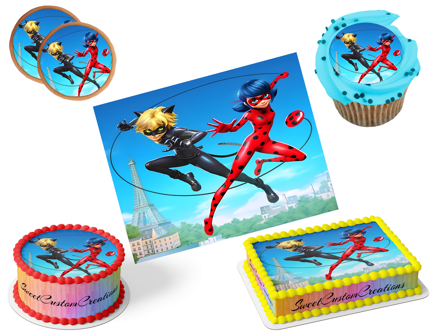 Miraculous Edible Image Frosting Sheet #17 (80+ sizes)