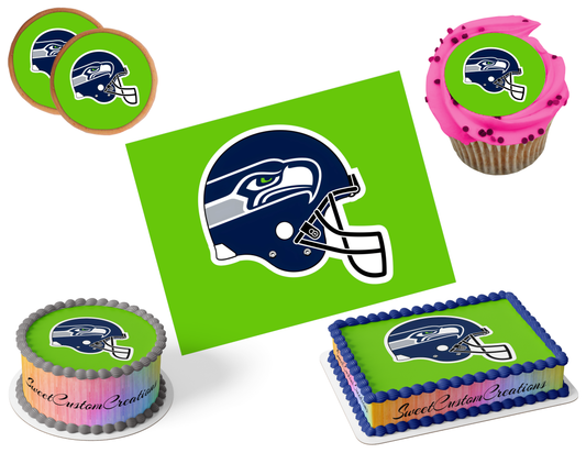 Seattle Seahawks Edible Image Frosting Sheet #17 (80+ sizes)