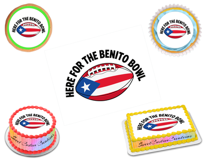 Benito Bowl LX 2026 Edible Image Frosting Sheet #17 (80+ sizes)