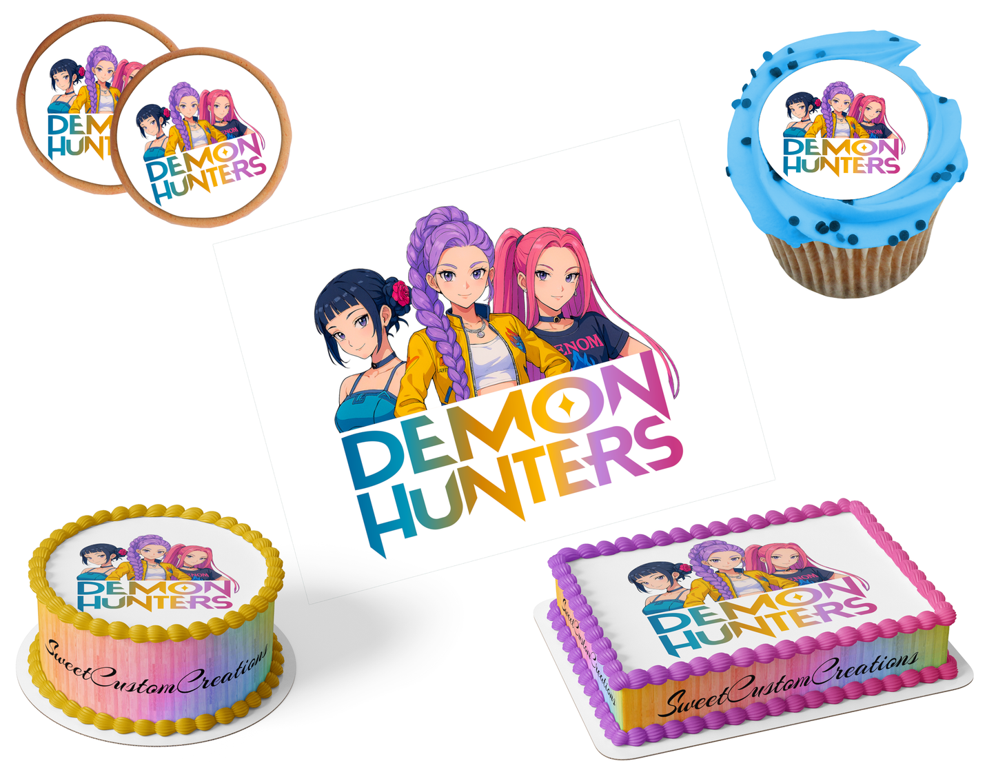 K-Pop Demon Hunters Edible Image Frosting Sheet #184 (80+ sizes)