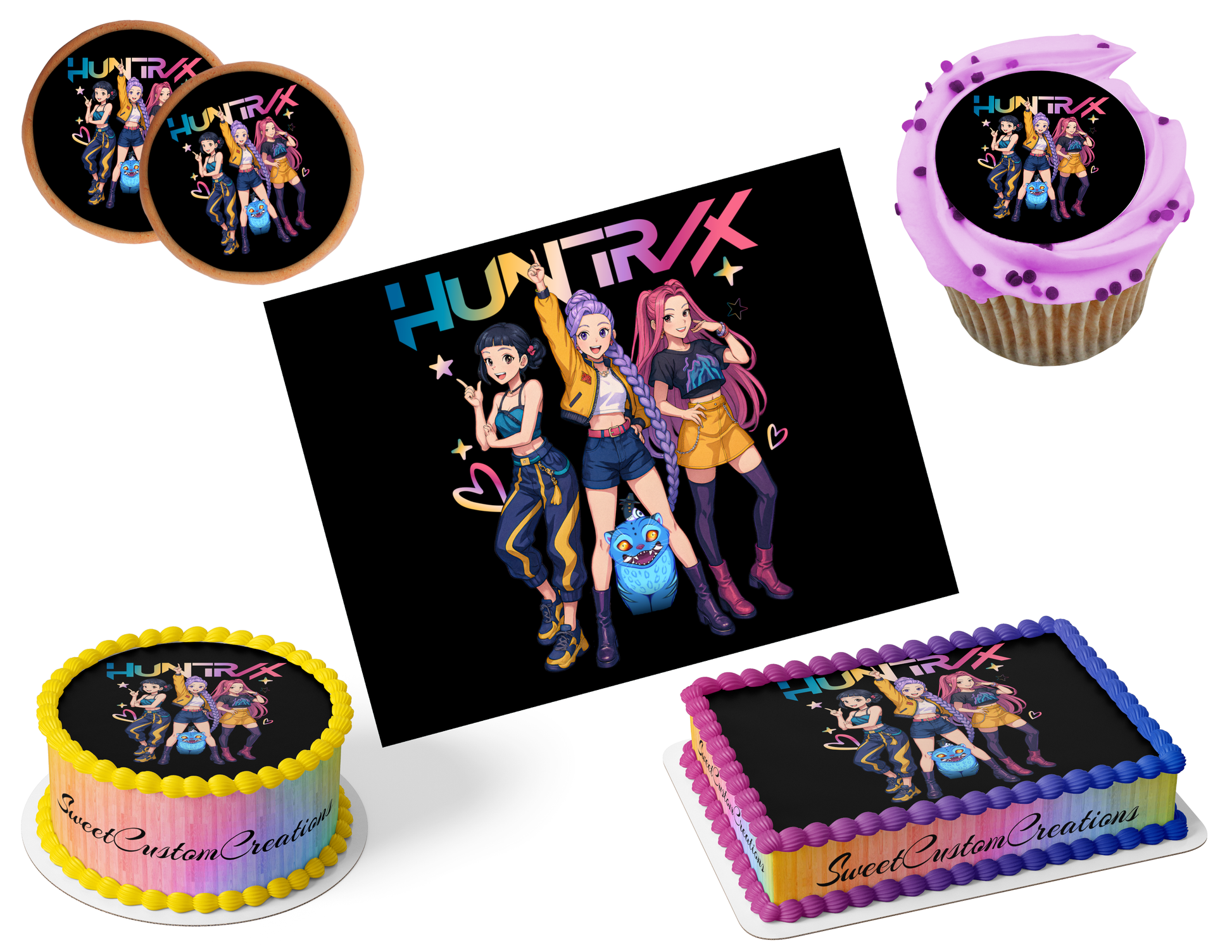 K-Pop Demon Hunters Edible Image Frosting Sheet #186 (80+ sizes)