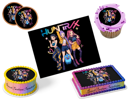 K-Pop Demon Hunters Edible Image Frosting Sheet #186 (80+ sizes)