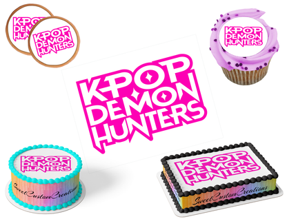 K-Pop Demon Hunters Edible Image Frosting Sheet #187 (80+ sizes)