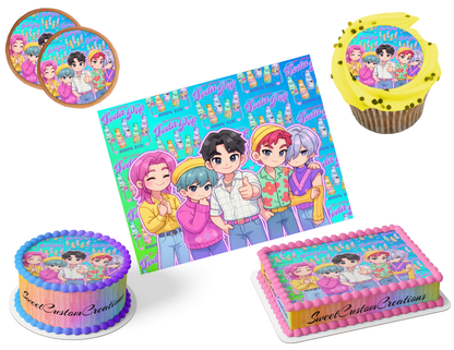 K-Pop Demon Hunters Edible Image Frosting Sheet #192 (80+ sizes)