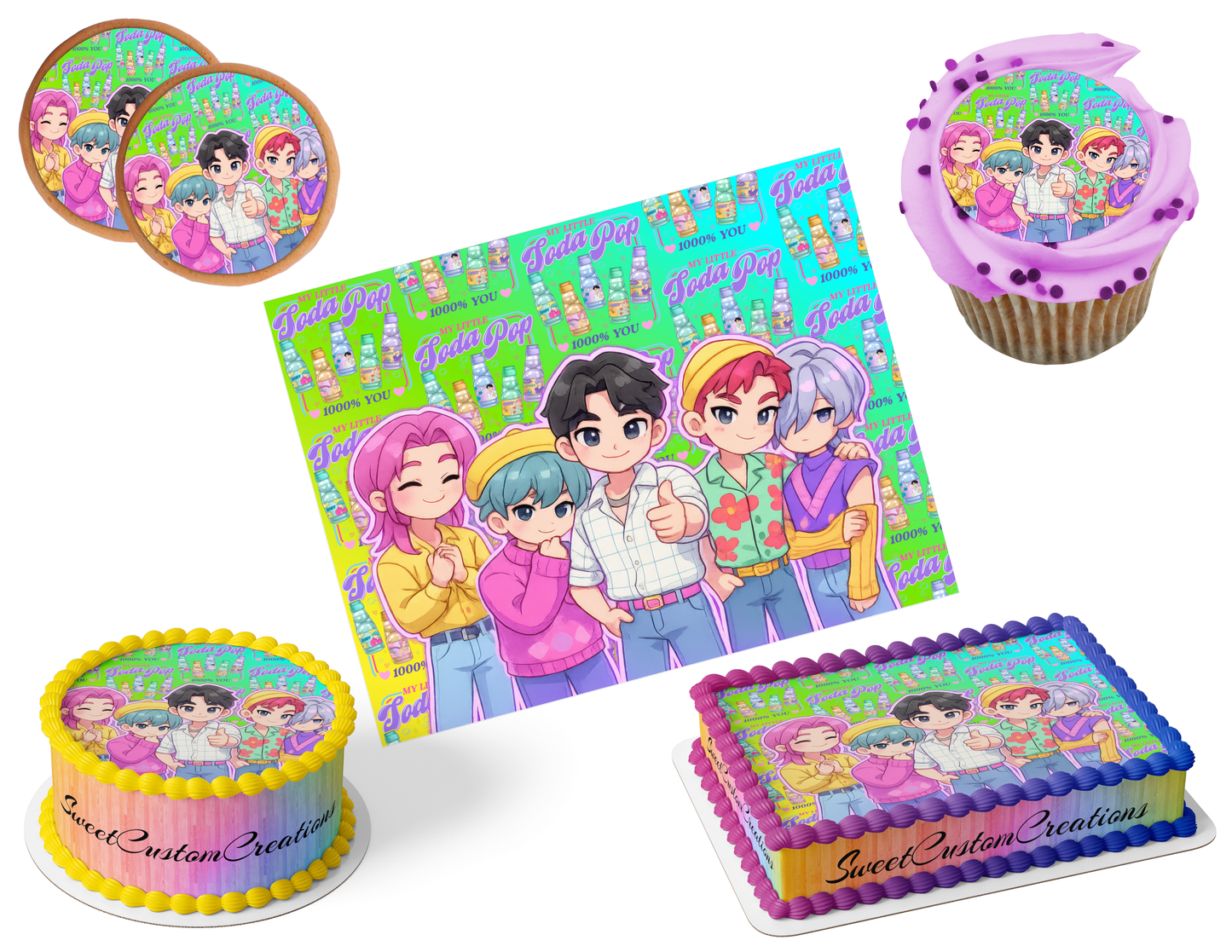 K-Pop Demon Hunters Edible Image Frosting Sheet #193 (80+ sizes)