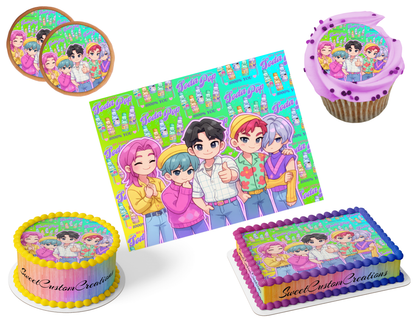 K-Pop Demon Hunters Edible Image Frosting Sheet #193 (80+ sizes)