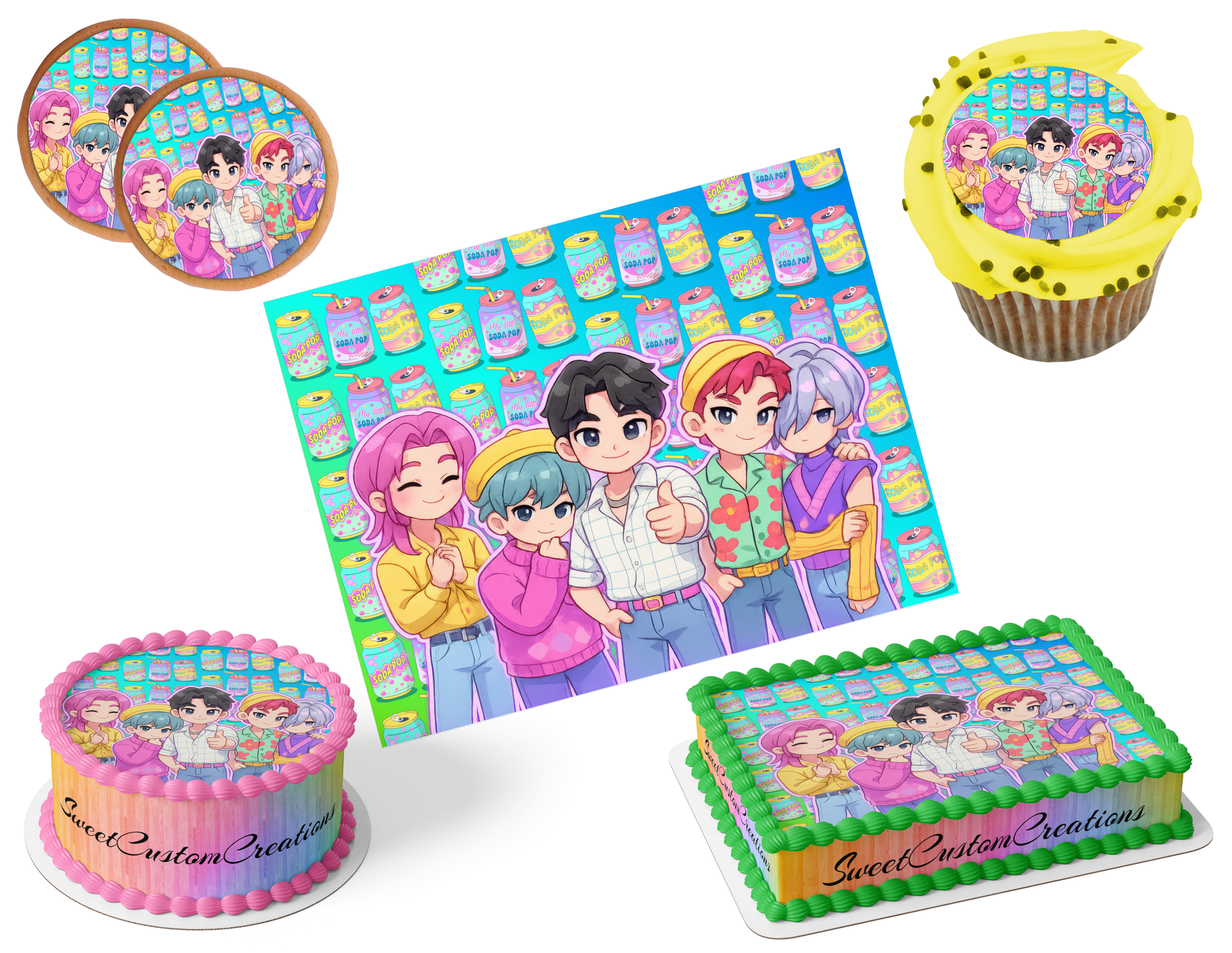 K-Pop Demon Hunters Edible Image Frosting Sheet #196 (80+ sizes)