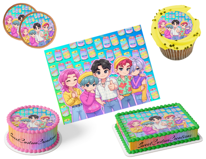 K-Pop Demon Hunters Edible Image Frosting Sheet #196 (80+ sizes)