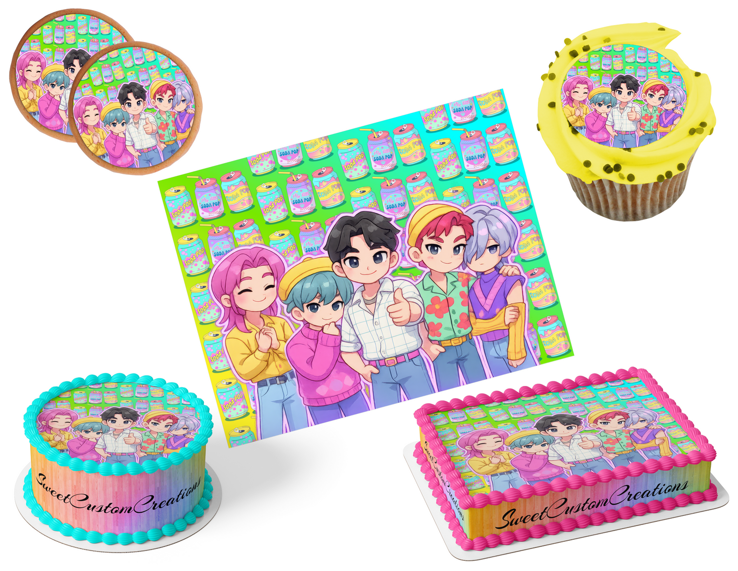 K-Pop Demon Hunters Edible Image Frosting Sheet #197 (80+ sizes)