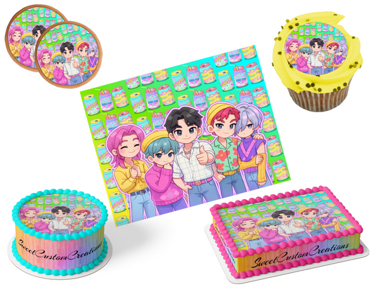 K-Pop Demon Hunters Edible Image Frosting Sheet #197 (80+ sizes)