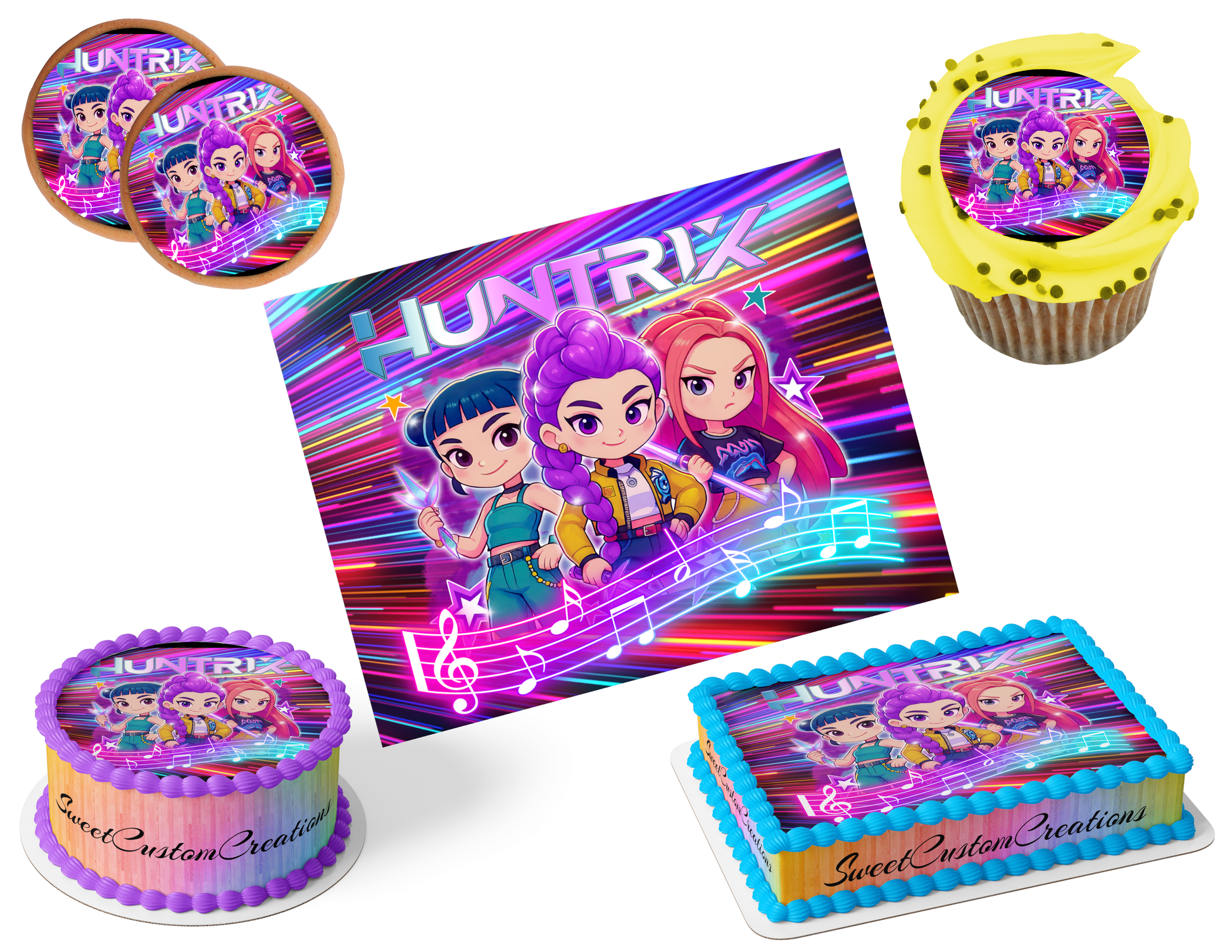 K-Pop Demon Hunters Edible Image Frosting Sheet #198 (80+ sizes)