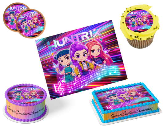 K-Pop Demon Hunters Edible Image Frosting Sheet #198 (80+ sizes)