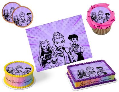 K-Pop Demon Hunters Edible Image Frosting Sheet #199 (80+ sizes)