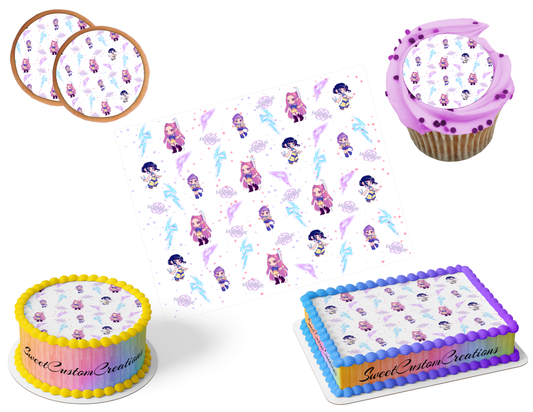 K-Pop Demon Hunters Edible Image Frosting Sheet #19 (80+ sizes)