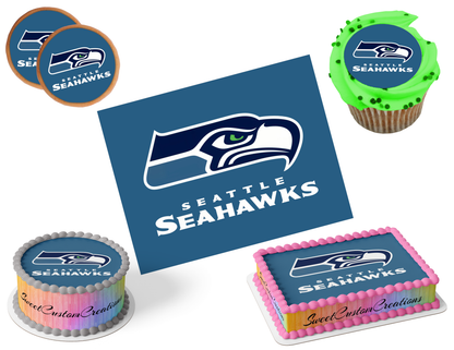 Seattle Seahawks Edible Image Frosting Sheet #19 (80+ sizes)