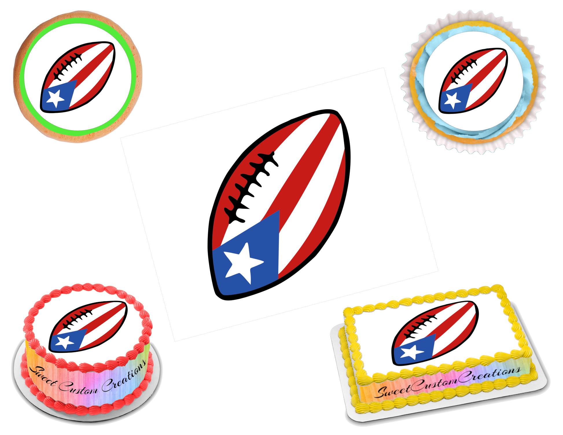 Benito Bowl LX 2026 Edible Image Frosting Sheet #19 (80+ sizes)