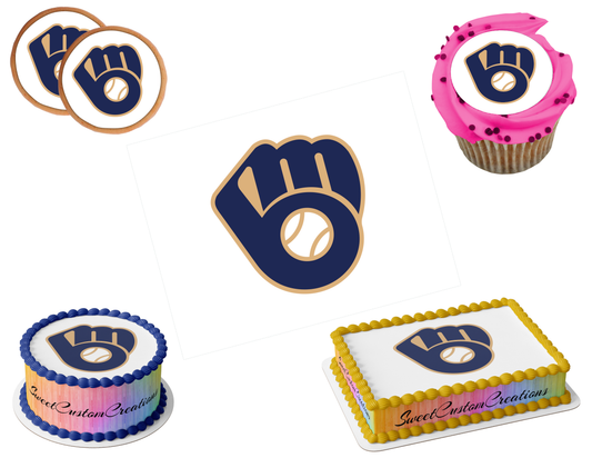 Milwaukee Brewers Edible Image Frosting Sheet #1 (80+ sizes)
