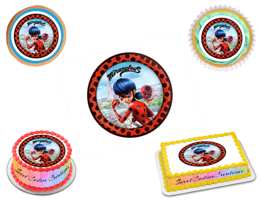Miraculous Edible Image Frosting Sheet #1 (80+ sizes)