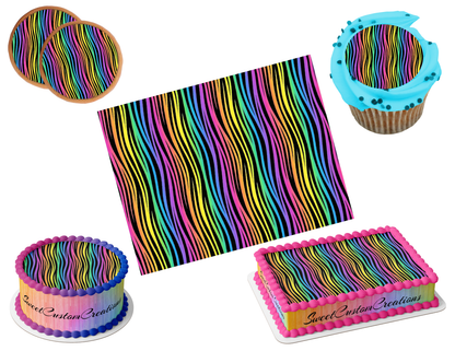 Tiger Print Edible Image Frosting Sheet #1 (80+ sizes)