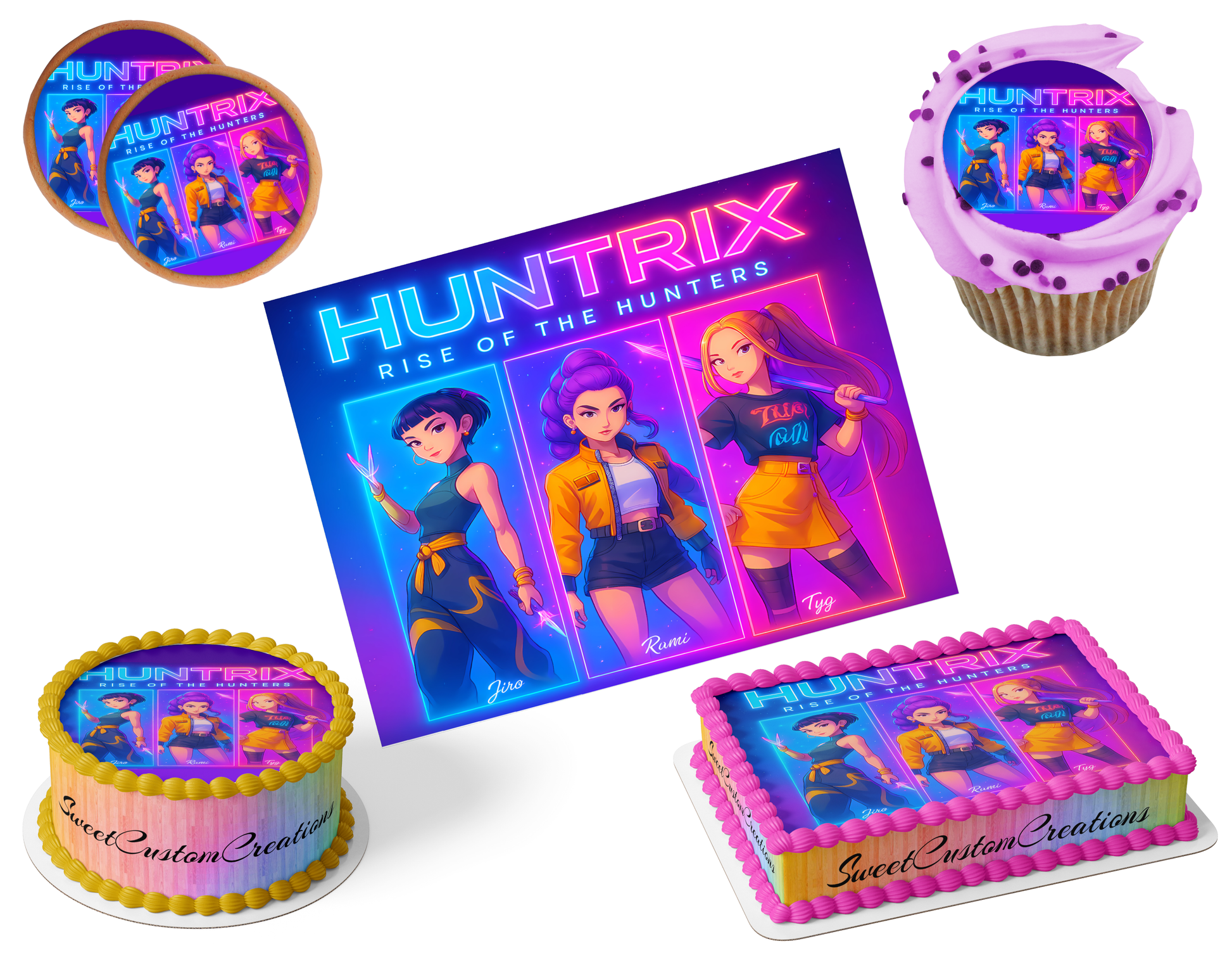 K-Pop Demon Hunters Edible Image Frosting Sheet #201 (80+ sizes)