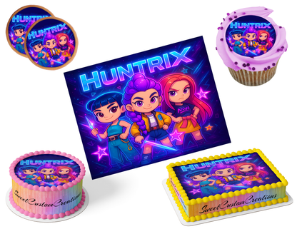 K-Pop Demon Hunters Edible Image Frosting Sheet #202 (80+ sizes)