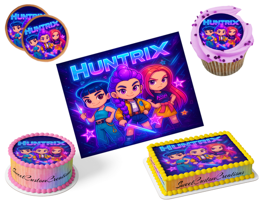 K-Pop Demon Hunters Edible Image Frosting Sheet #202 (80+ sizes)