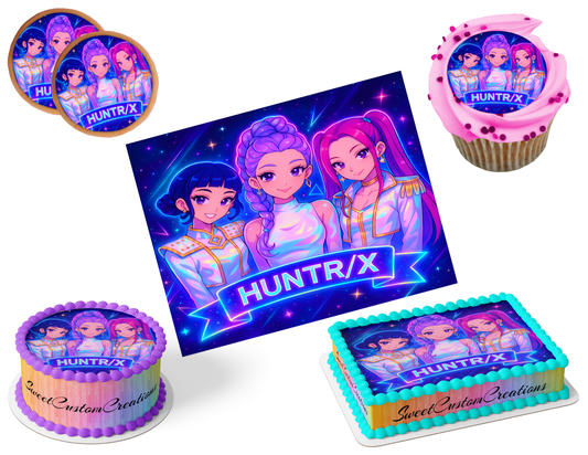 K-Pop Demon Hunters Edible Image Frosting Sheet #204 (80+ sizes)
