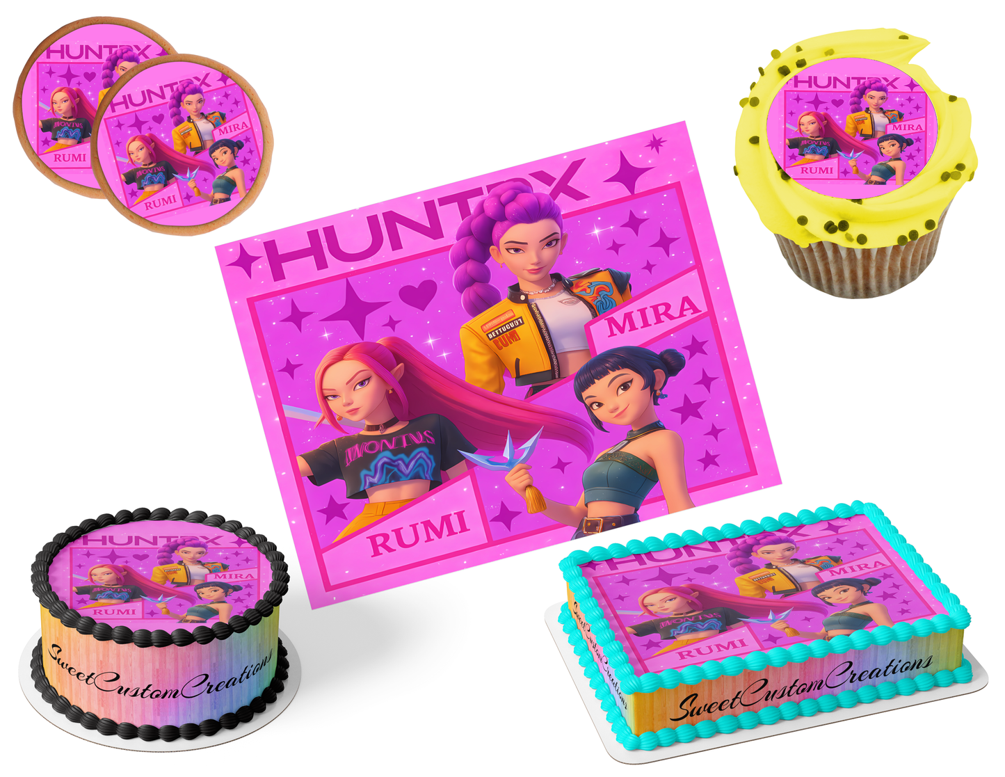 K-Pop Demon Hunters Edible Image Frosting Sheet #209 (80+ sizes)