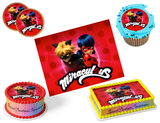 Miraculous Edible Image Frosting Sheet #20 (80+ sizes)