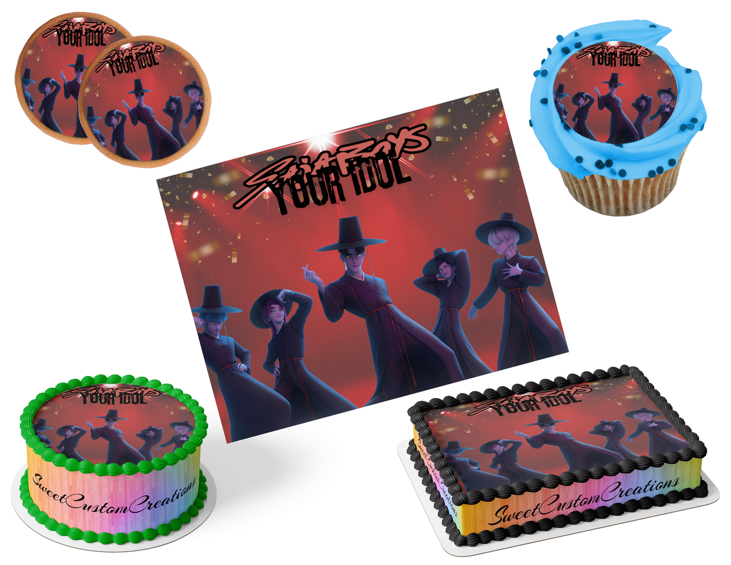 K-Pop Demon Hunters Edible Image Frosting Sheet #20 (80+ sizes)