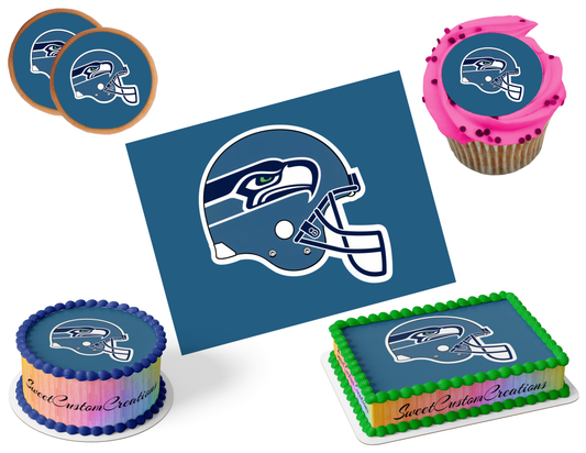 Seattle Seahawks Edible Image Frosting Sheet #20 (80+ sizes)