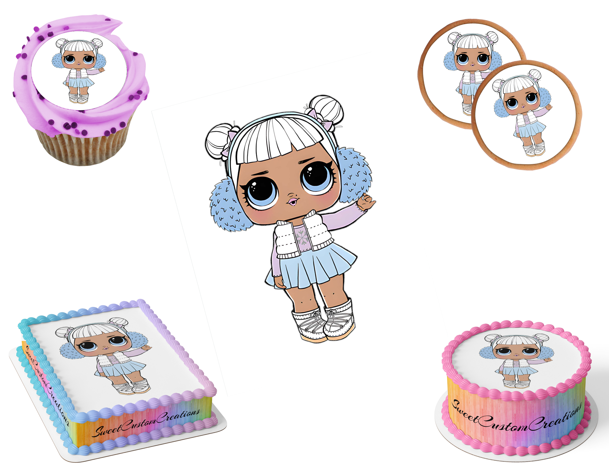 LOL Surprise Dolls Edible Image Frosting Sheet #21 (80+ sizes)