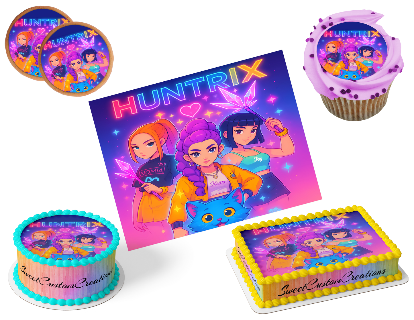 K-Pop Demon Hunters Edible Image Frosting Sheet #210 (80+ sizes)