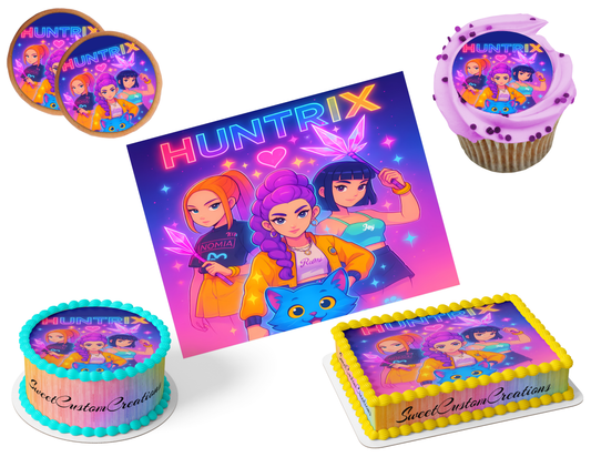 K-Pop Demon Hunters Edible Image Frosting Sheet #210 (80+ sizes)