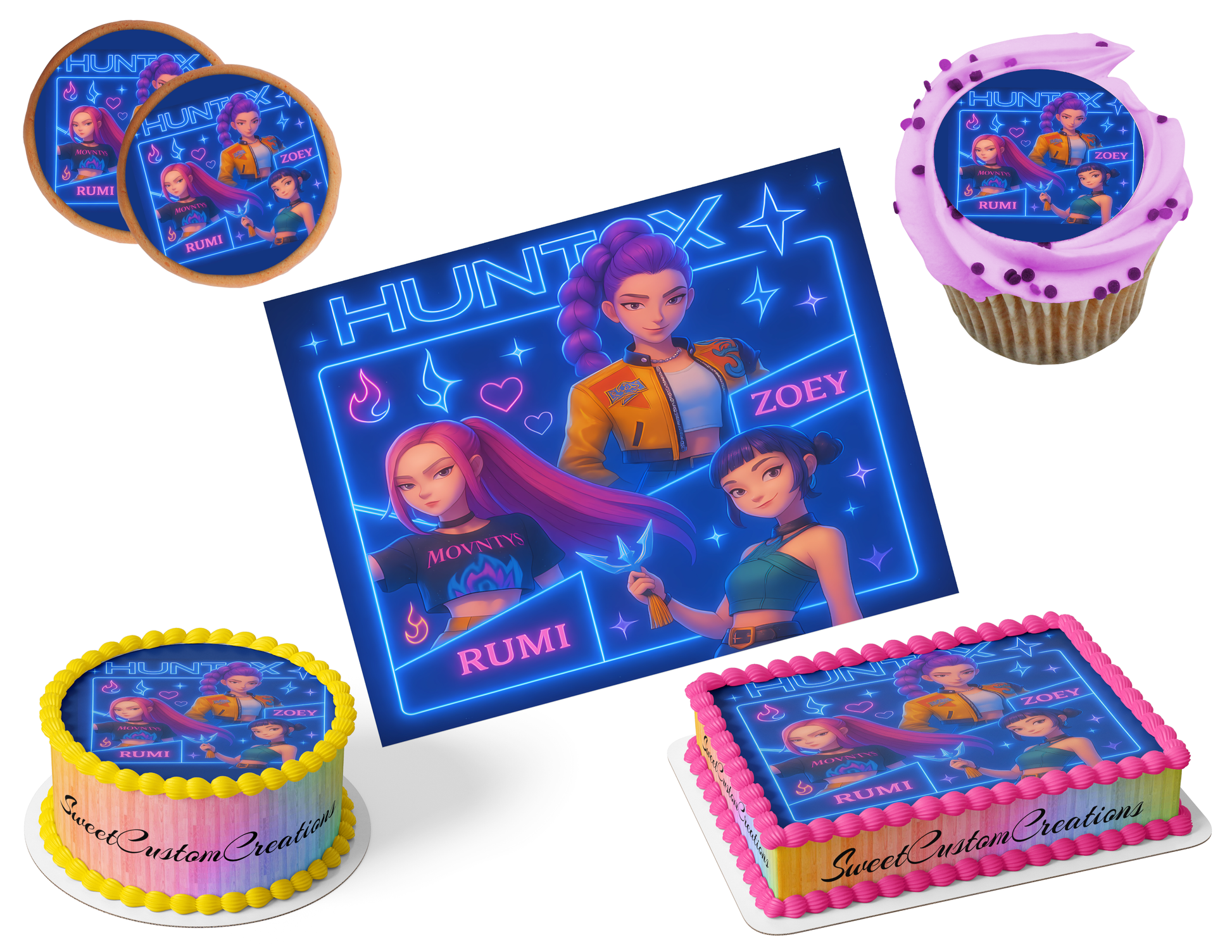 K-Pop Demon Hunters Edible Image Frosting Sheet #211 (80+ sizes)