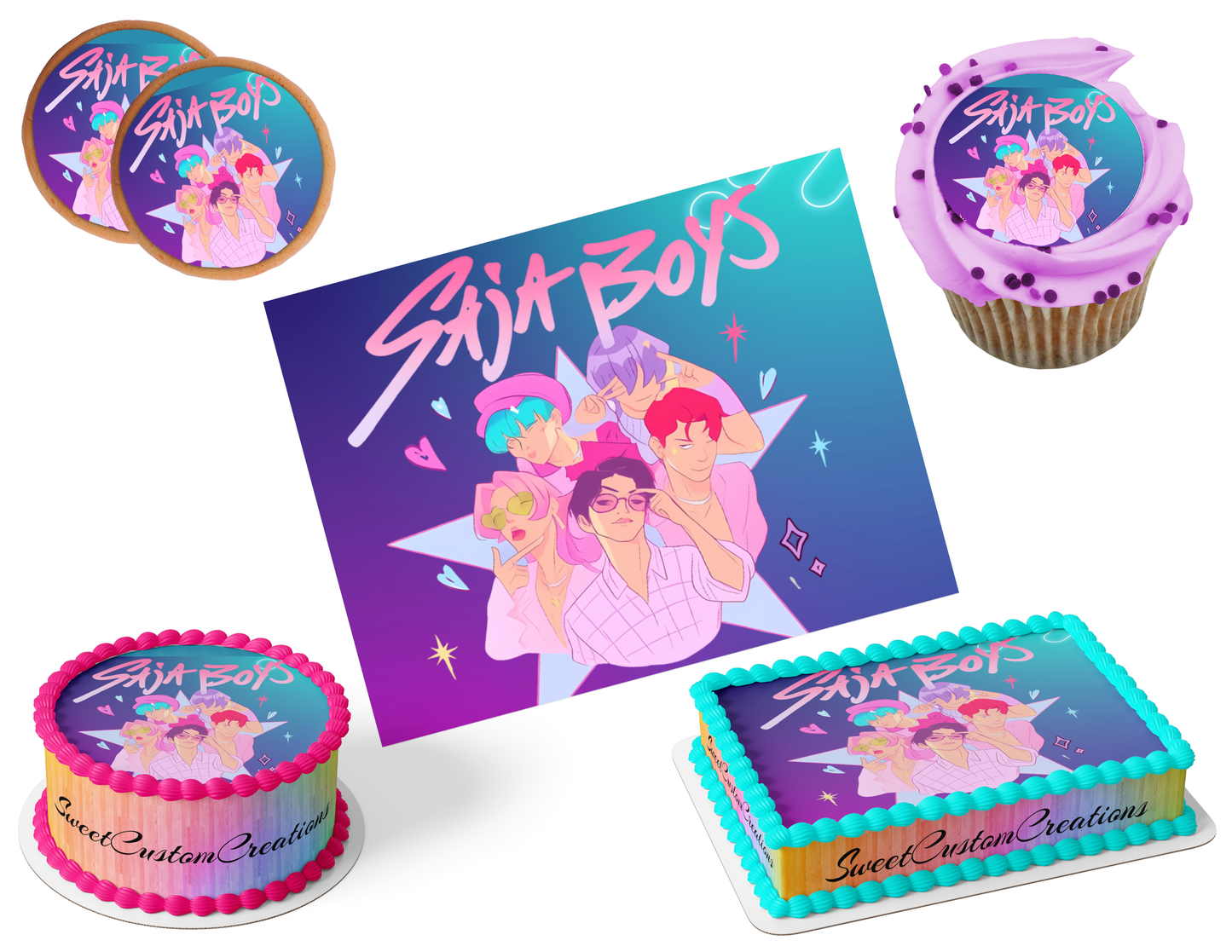 K-Pop Demon Hunters Edible Image Frosting Sheet #21 (80+ sizes)