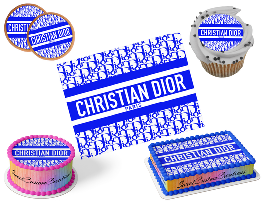 Christian Dior Edible Image Frosting Sheet #21 Topper (80+ sizes)