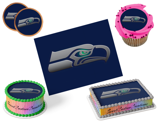 Seattle Seahawks Edible Image Frosting Sheet #21 (80+ sizes)